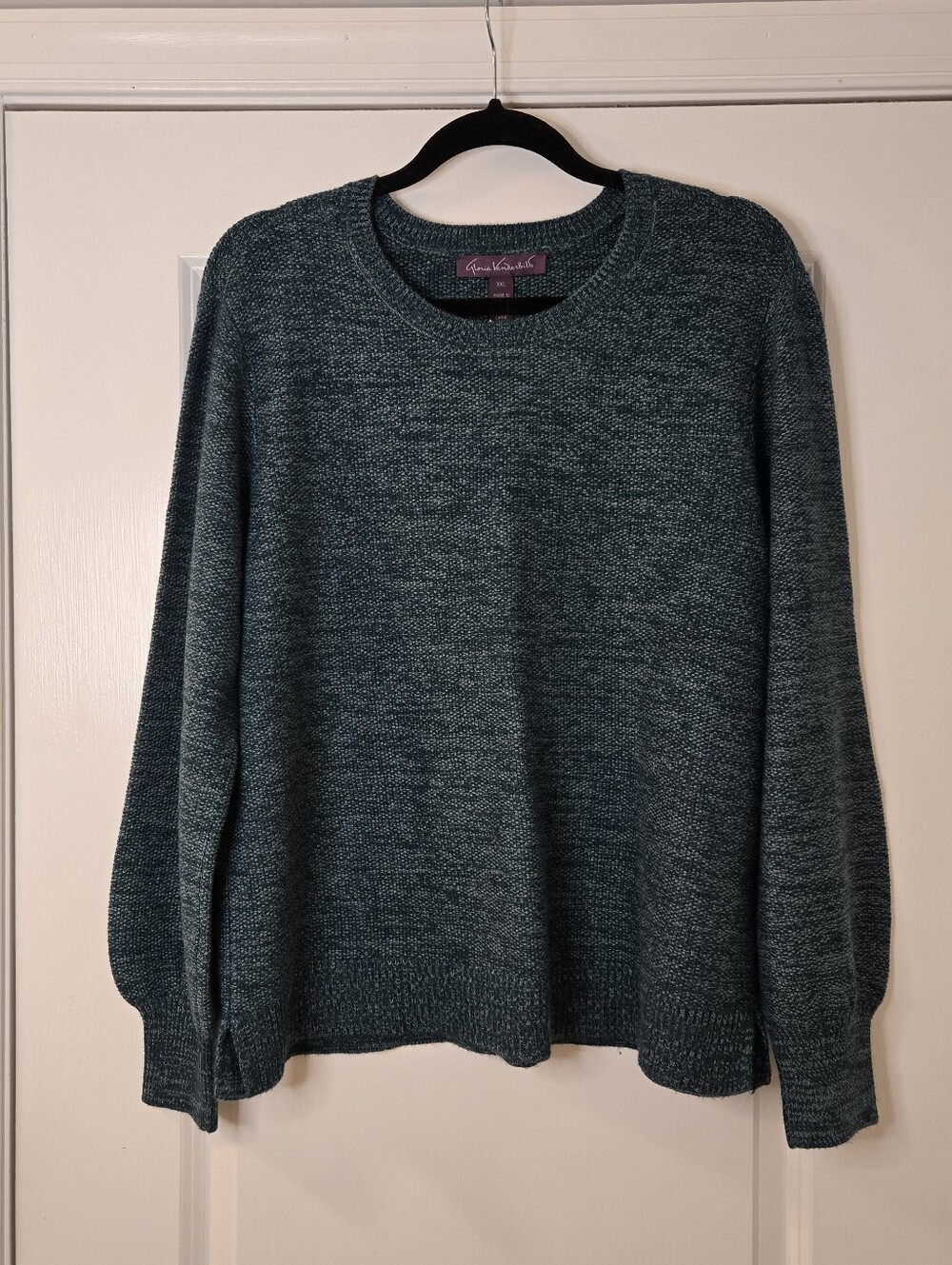 Gloria Vanderbilt Green Crewneck Sweater Size XXL